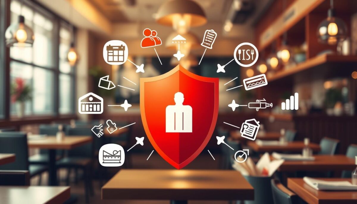 Generate an image representing restaurant insurance