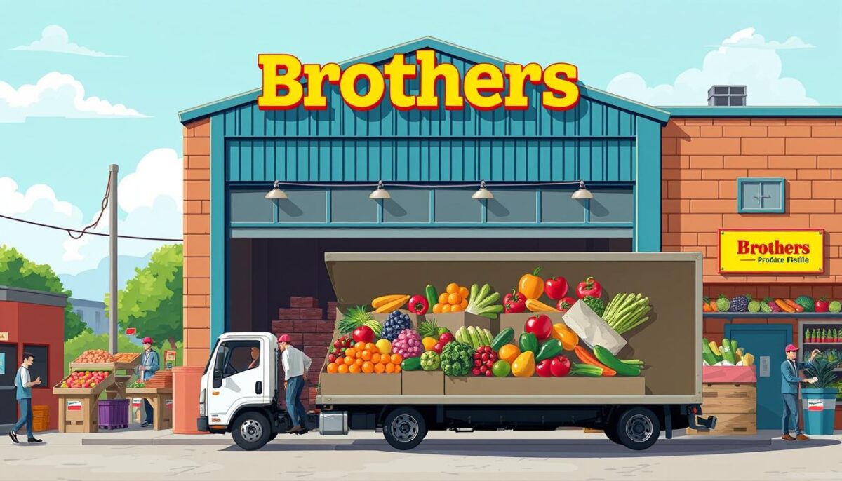 Image of Brothers Produce warehouse or delivery truck Image of Brothers Produce warehouse or delivery truck