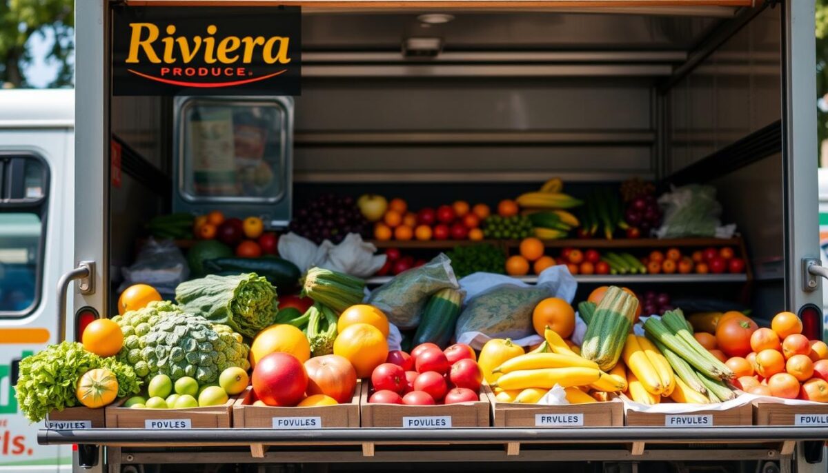 Image of Riviera Produce delivery truck or fresh produce Image of Riviera Produce delivery truck or fresh produce