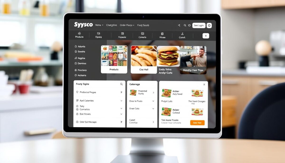 Image of Sysco online ordering platform dashboard