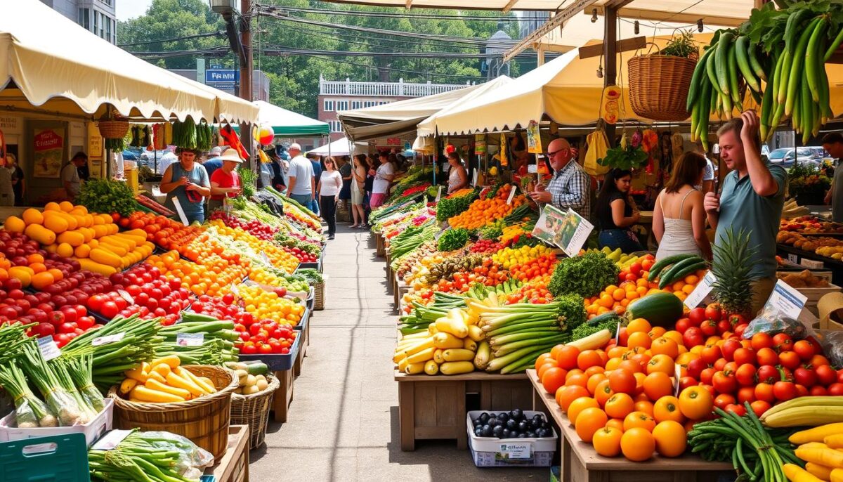 Image of a New Jersey fresh produce market Image of a New Jersey fresh produce market
