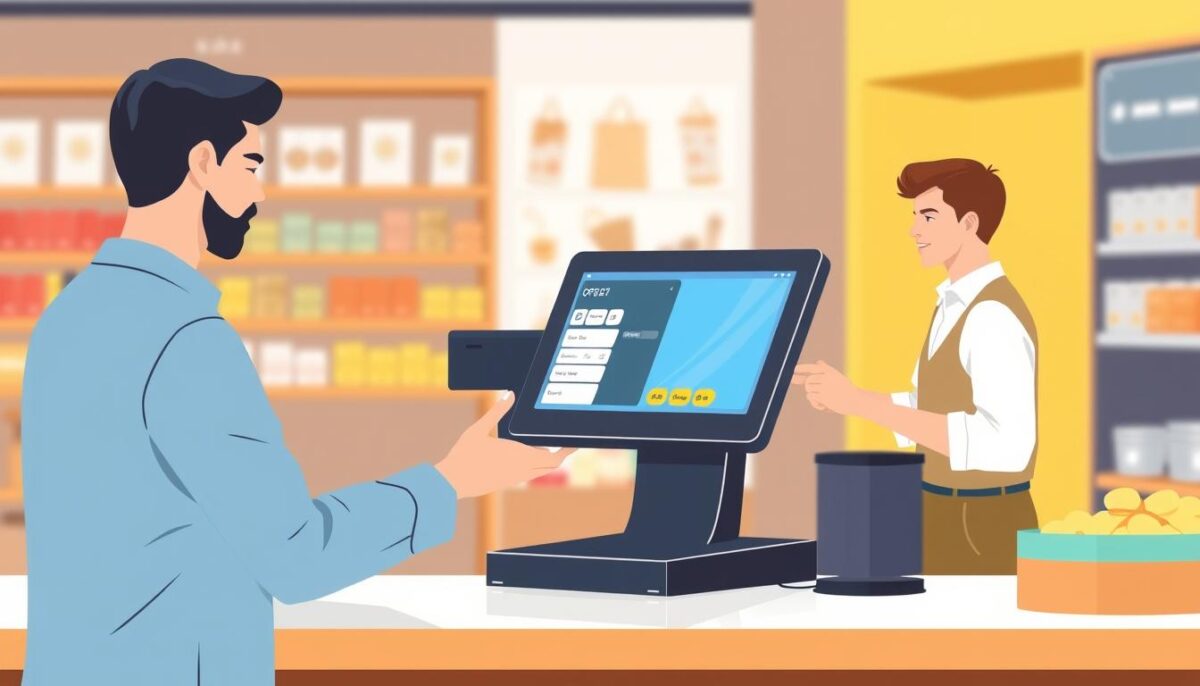 Image of a modern POS system in use