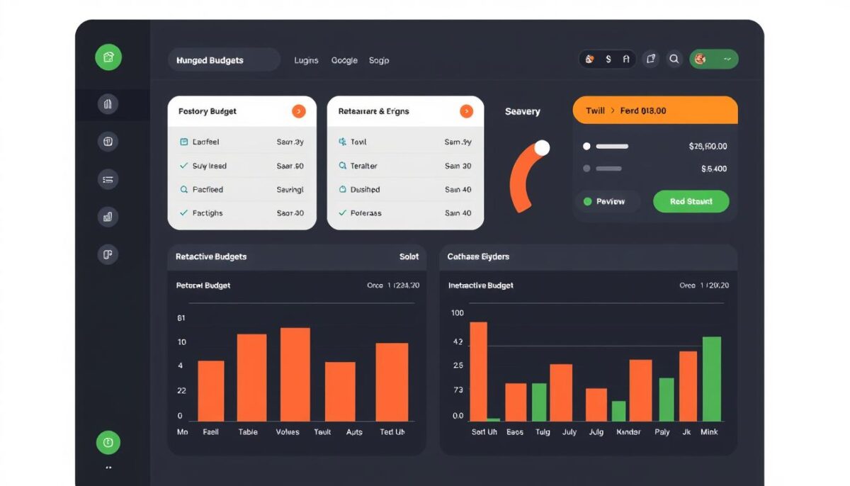 Restaurant budget planning software interface