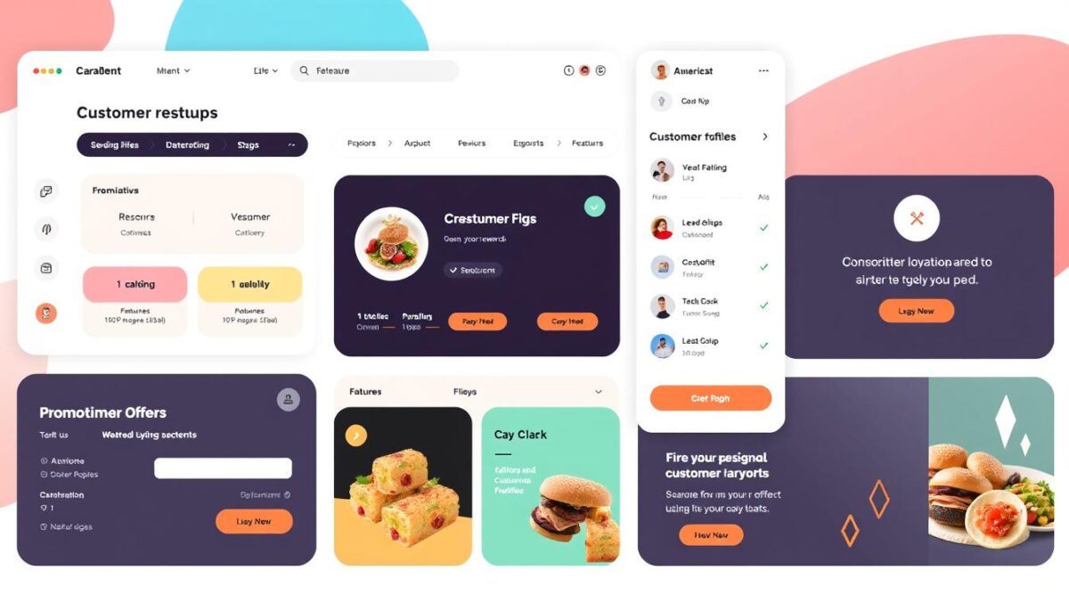 Restaurant loyalty program software interface